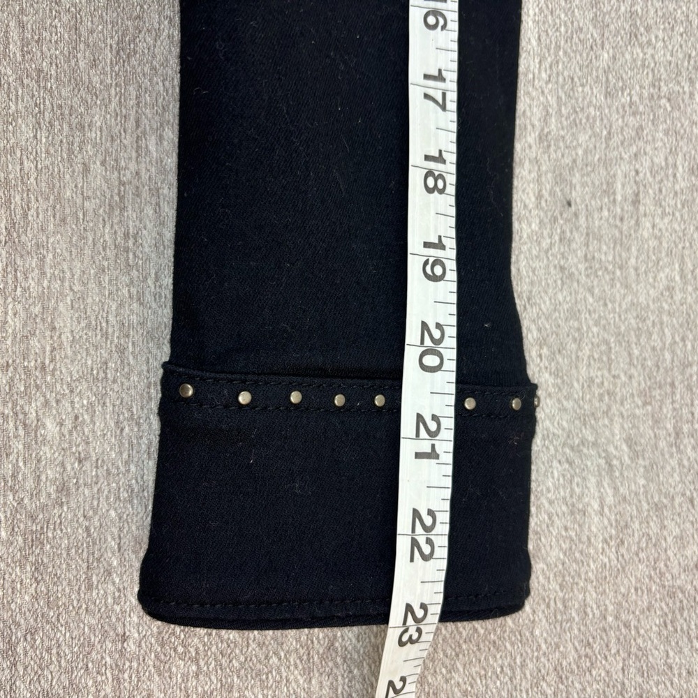 White House Black Market Black Denim Stud-Trim Utility Jacket - Picture 11 of 11